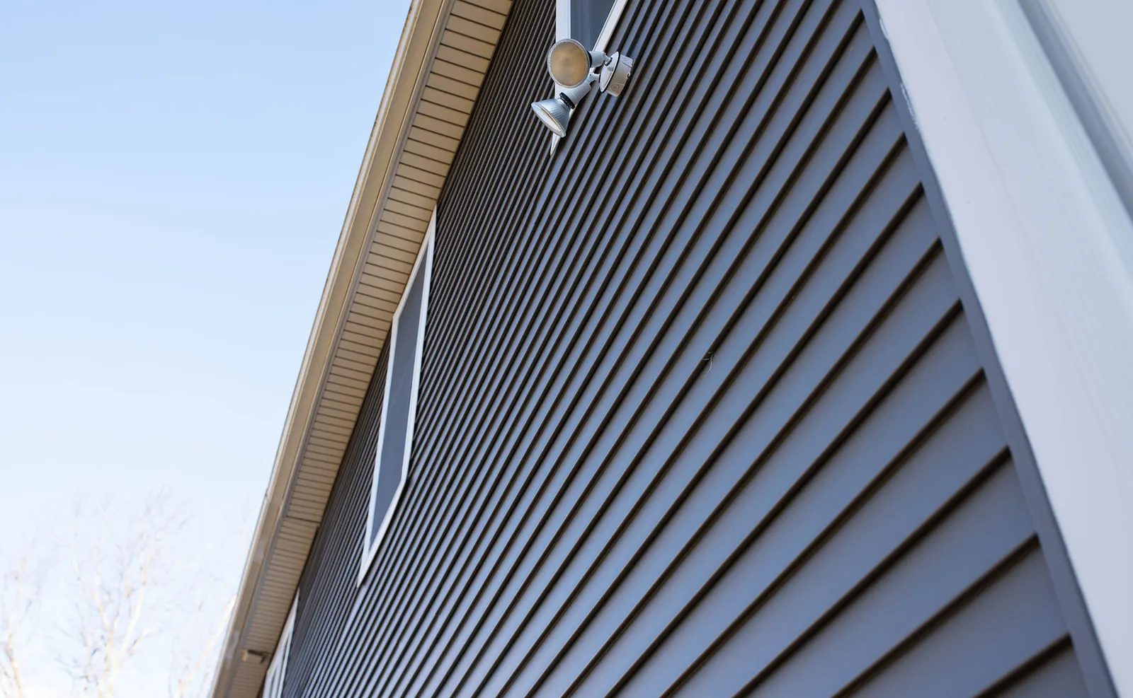 Vinyl siding on a home exterior